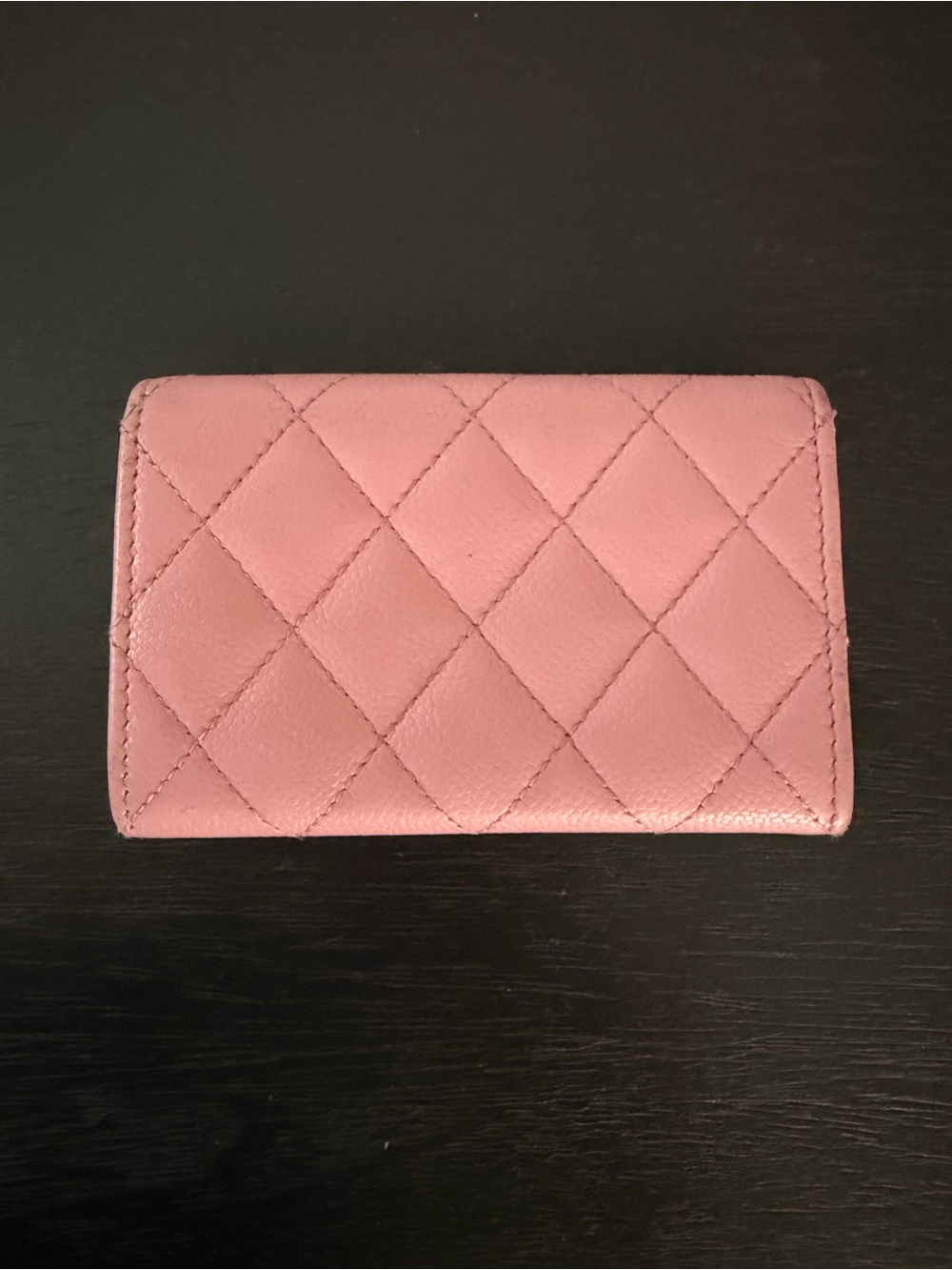 Chanel Pink Quilted Caviar Wallet with Gold CC - Picture 3 of 5